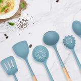 Load image into Gallery viewer, High temperature resistant kitchen set 12 pieces silicone spoon shovel kitchen set safe non-toxic silicone kitchen set