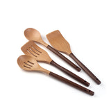 Load image into Gallery viewer, Wooden Spoon Cooking 5 Piece Bamboo Cutlery Set Apartment Essential Wooden Spatula Spoon Non-Stick Kitchen Utensil Set Premium Housewarming Gift Wooden Cutlery for Everyday Use