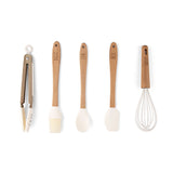 Load image into Gallery viewer, Kitchen Multifunctional Utensils Set  5pcs Mini Silicone Tools With Wooden Handle whisk spoon spatula brush food tong