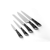 Load image into Gallery viewer, High Carbon Stainless Steel Cutlery Stainless Steel Kitchen Knife Set Two Rivets Forged Handle With Block With Wood Knife Stand Oval Knife Block 5 Slots Butcher Knife Holder