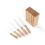 Load image into Gallery viewer, 5pcs Kitchen Knives Set Wooden Handle With 5 Slot Kitchen Knife Holder Wood Universal Knife Block Wooden Knife Holder for Kitchen Counter Universal