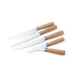 Load image into Gallery viewer, 5pcs Kitchen Knives Set Wooden Handle With 5 Slot Kitchen Knife Holder Wood Universal Knife Block Wooden Knife Holder for Kitchen Counter Universal