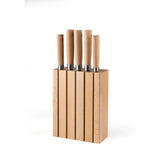 Load image into Gallery viewer, 5pcs Kitchen Knives Set Wooden Handle With 5 Slot Kitchen Knife Holder Wood Universal Knife Block Wooden Knife Holder for Kitchen Counter Universal